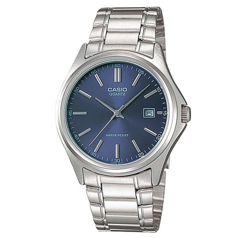 Casio Silver Chain Blue Dial Men’s Wrist Watch